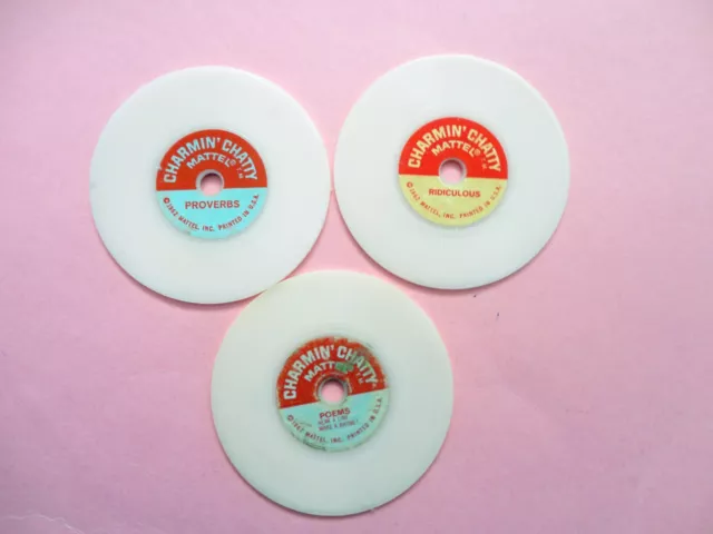 3 Vintage Charmin Chatty Cathy Doll Records