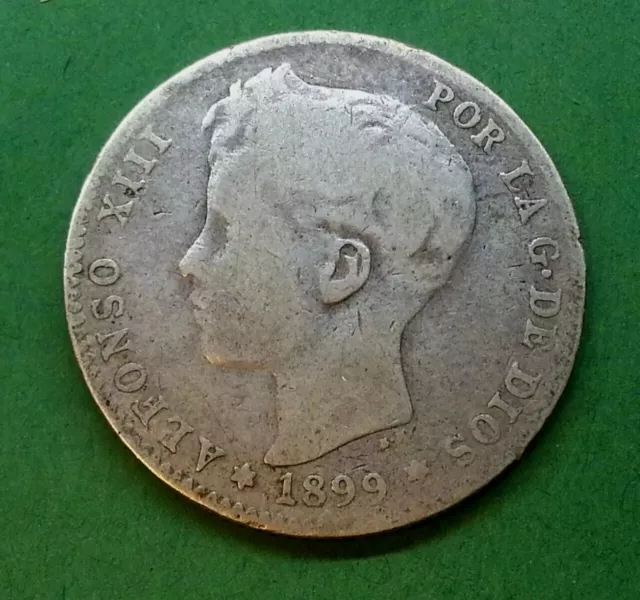 1 peseta plata Alfonso XIII 1899 SGV