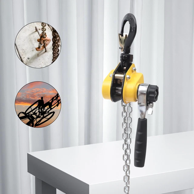 1/2 TON LEVER Block Steel Chain Hoist Ratchet 1100lbs 20FT G80 Chain