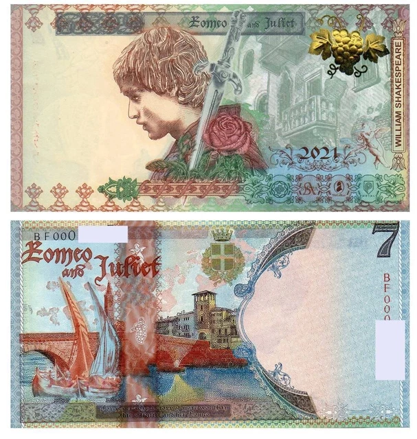 KAZAKHSTAN ROMEO & Juliet (RED LINE) 2021 test DeLaRue, Sicpa s/n