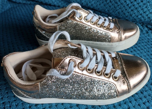 KURT GEIGER CARVELA Womens Grey Silver Lace Up Sneaker Shoes Size 8 41 RRP 119 12.50 PicClick UK