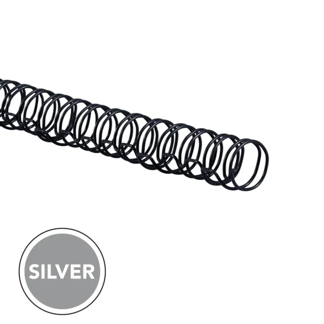 GBC WireBind Binding Spines, 7/16", Silver, 100 Pack