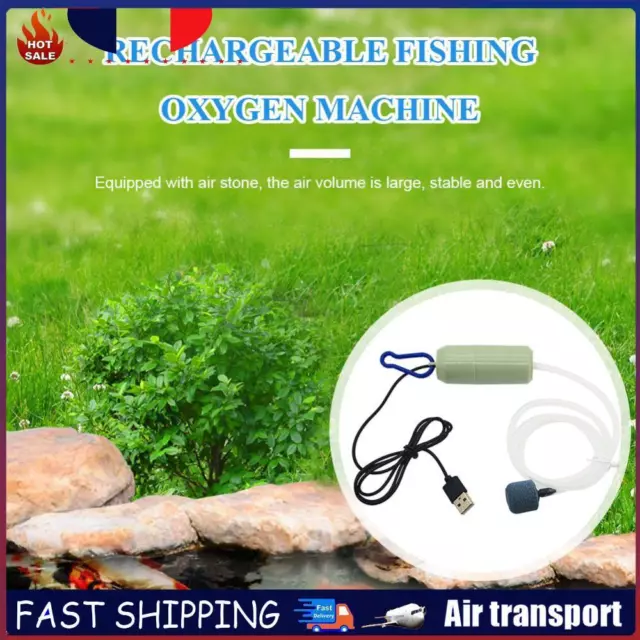 Aquarium Oxygen Air Pump Fish Tank Silent Air Compressor Aerator (Green) FR