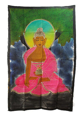 Batik de Lord Bouddha 115x 74cm Tenture murale 08