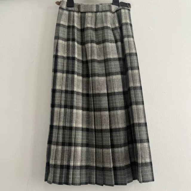Kilt vintage originale Laird Portch of Scotland Midi kilt taglia 23" grigio bianco