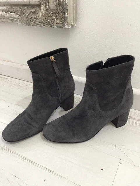 L.K. BENNETT SIMI Grey Suede Heeled Ankle Boot Size 40 UK 7 RRP 250 25.00 PicClick UK