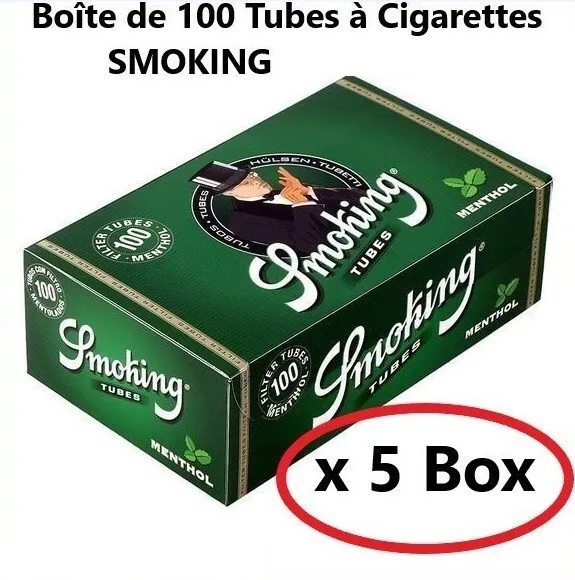 500 TUBES Cigarettes avec Filtre - SMOKING - 5 Boîtes de 100 Tubes