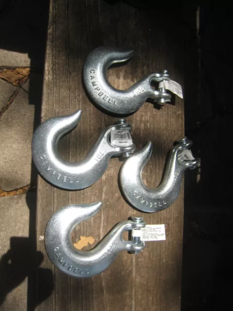 4 Campbell T9401824 Clevis Slip Hook 1/2 In Trade, 9200 Lb Working Load 43 Grade