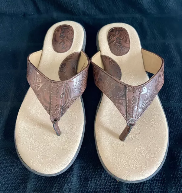 BOC Leather Brown Slide Flats Sandals Women's 8M Brand New Without Box