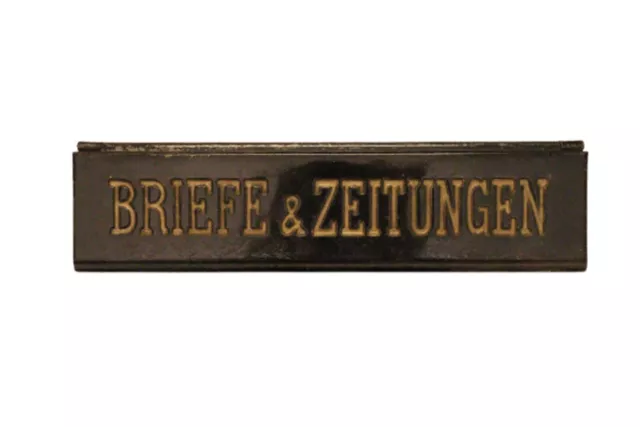 Antiker Briefeinwurf, Briefkasten Briefschlitz Briefklappe Türbeschlag 1912