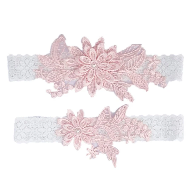 2 pz cinghie calze da sposa in pizzo matrimonio fascia per gambe