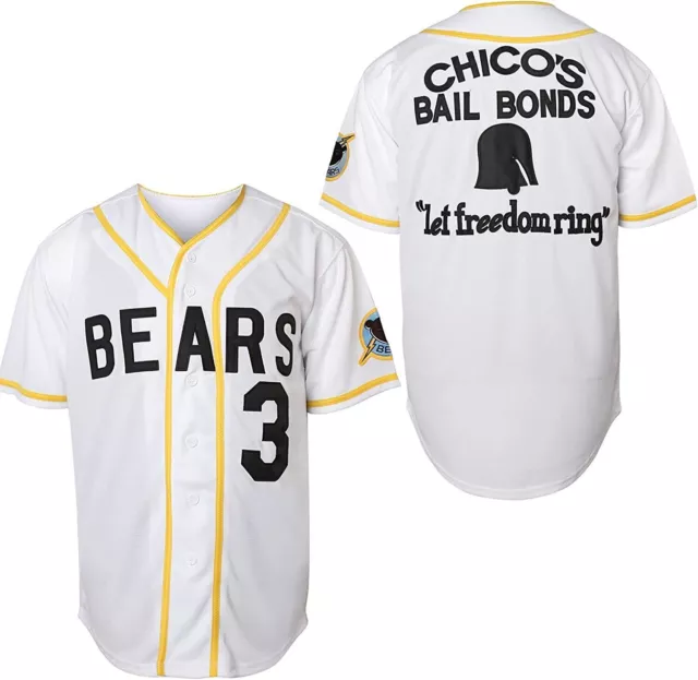 Movie Bad News Bears Kelly Leak #3 Baseball Jersey Sewn Hip Hop Party Any Size