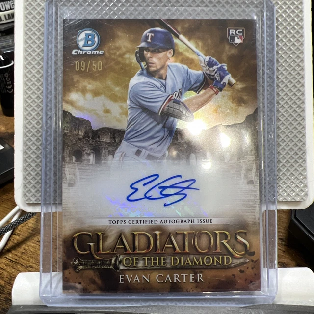 2024 BOWMAN GLADIATORS Of The Diamond Gold Refractor RC Auto Evan