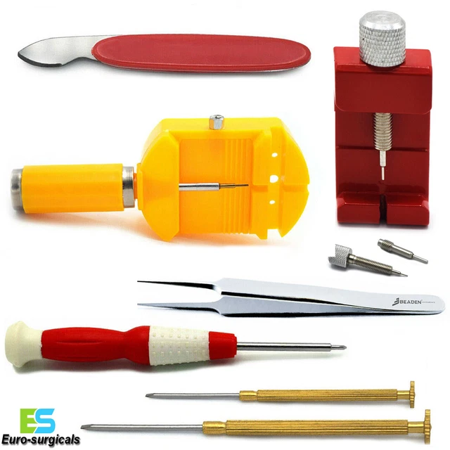 WATCH REPAIR KIT To Fix Battery Back Wrist Strap Adjust Pin Opener