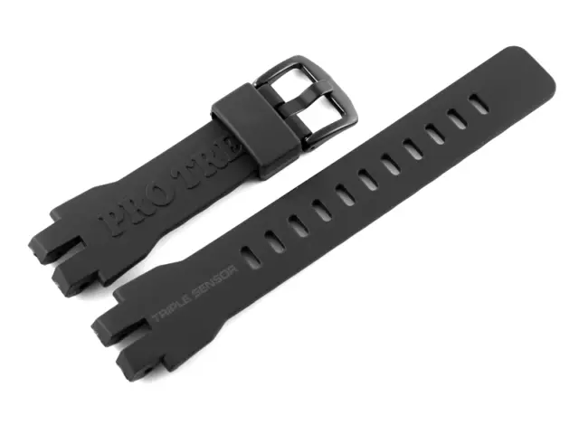 Uhrenarmband Casio f. PRW-3000, Kunststoff, schwarz - Schließe schwarz