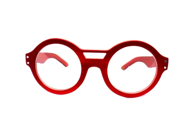 VACUUM PACK  montatura per occhiali da vista UOMO donna plastica ROSSO ROTONDO