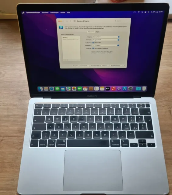 Apple MacBook Air (Retina, 13", 2020 SILBER Qwerty
