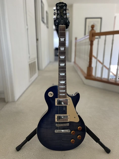 EPIPHONE LES PAUL Standard Pro Flame Top Blue $207.50 - PicClick