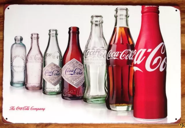 Coke SIGN METAL WALL PLAQUE Coca Cola In Bottles Retro poster Advert PUB BAR