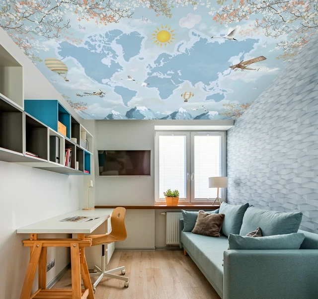Décalcomanie Murale 3D Pétales NA9089 – Papier Peint Plafond Impression (AJ WALL Fay)