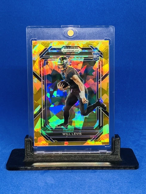 2023 Panini Prizm Draft Picks Gold Cracked Ice Will Levis Rookie #103 RC Titans