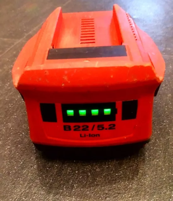 Hilti B22/5.2 LI-ION 22V 5.2Ah Battery In Fully Working Order It Charges...