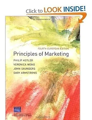 Principles of Marketing: European Edition, Philip Kotler, Used; Good Book