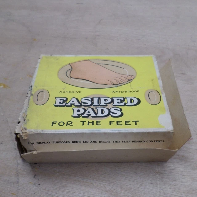 Easiped Adhesive Pads for Feet Vintage 1940s 50s Advertising Display 5x Full Box