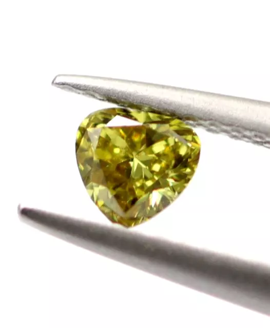 3MM Natural Diamond 0.103 Ct Close To Heart Cut Yellow Color VS2 Grade CERTIFIED