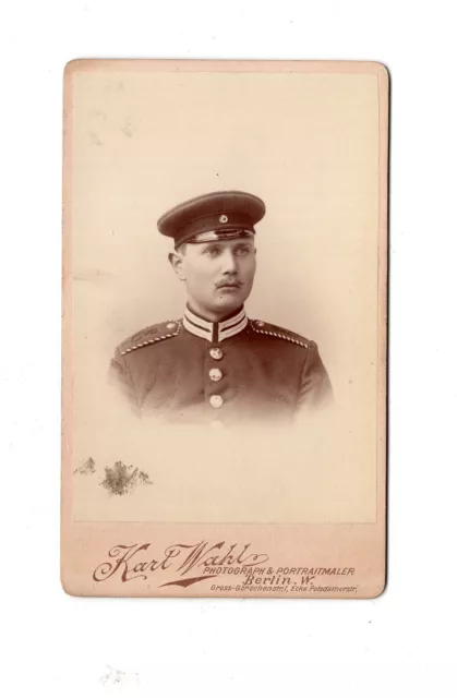 CDV Foto Soldat - Berlin 1880er