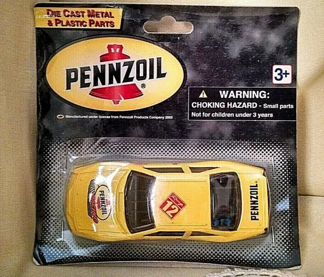 Pennzoil Stock Car Die Cast Plastic Nos Golden Wheel Special Edition Yellow.