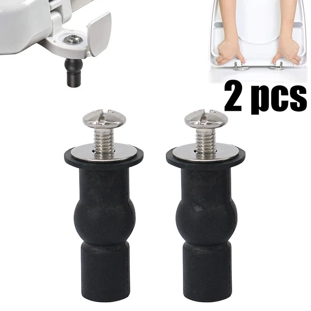 Kit Di Fissaggio Universale Per Sedile WC - Viti E Cerniere In Acciaio Inox Per Montaggio Superiore, Sostituzione Copriwater