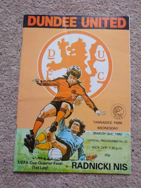 KUP UEFA 1981/82: Radnički (Niš) - Dundee Utd 3:0 