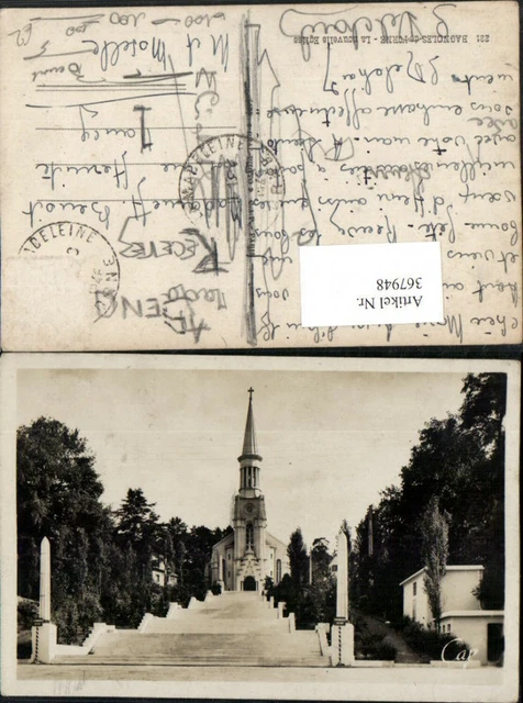 367948,Bassen-Normandie Orne Bagnoles-de-l'Orne La nouvelle Eglise Kirche Stiege