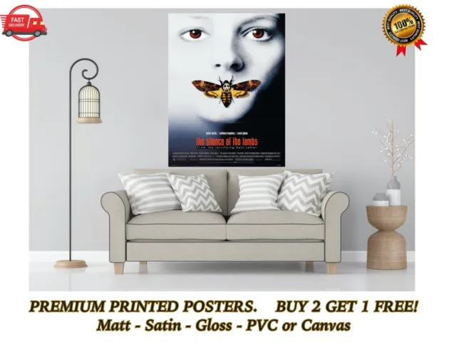 Silence of the Lambs Classic Movie Large Poster Art Print Gift A0 A1 A2 A3 Maxi