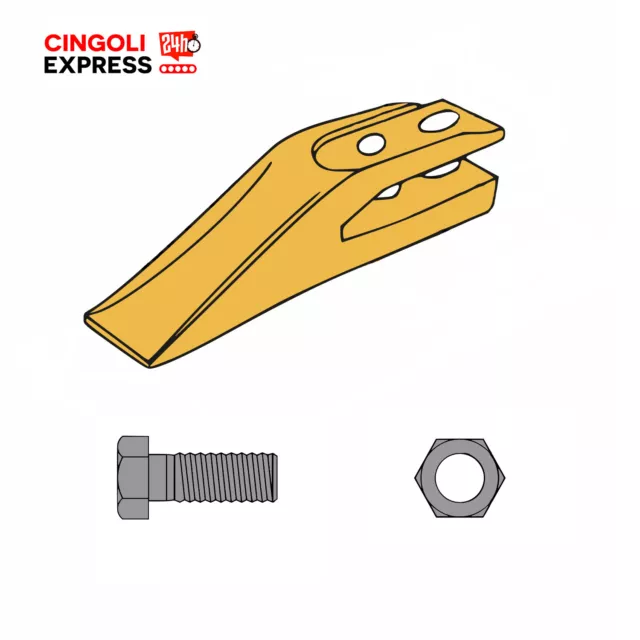 Dente per benne E11.7 denti a forcella escavatori Esti miniescavatore minipala