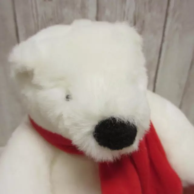 Coca Cola Polar Bear Toy Scarf 6 inches Plush White Red Coke 2