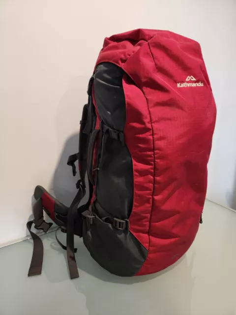 Kathmandu Overland 55 litre hiking backpack With C2 adjustable Harness. Red.