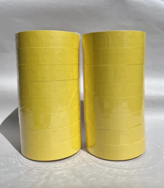 Yellow 1136 Labels for Monarch Label Gun 2 sleeves Ink Included - Made in USA