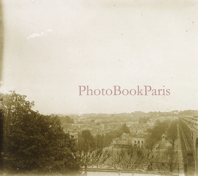 FRANCE Montpellier c1925 Photo Plaque de verre Stereo Vintage V17T16n