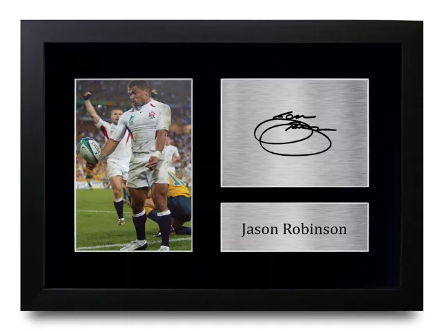 Jason Robinson Signed Pre Printed Autograph A4 Photo Wall Art Gift For Rugby Fan