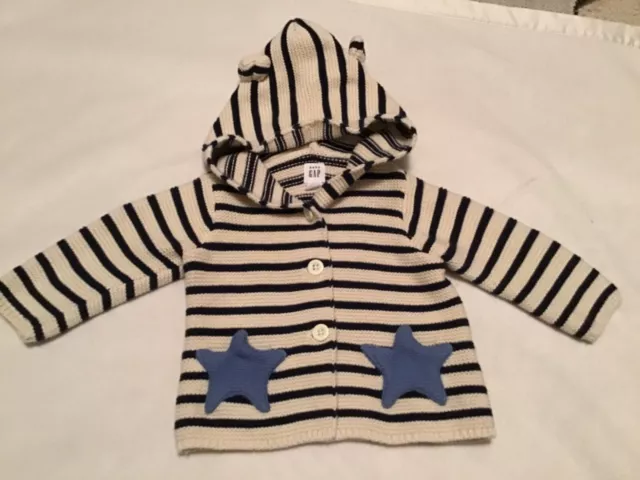 Baby Boys GAP Sweater Jacket, Size 3-6 Months