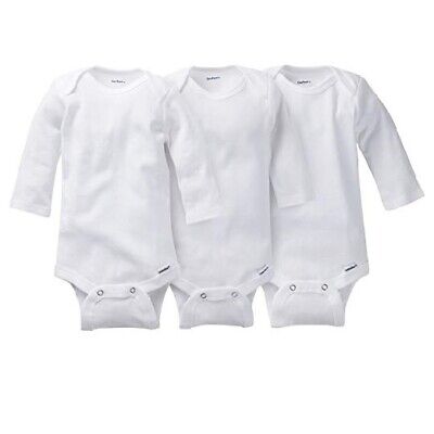 Gerber Baby Unisex 3-Pack Organic Cotton Long Sleeve Onesies Size 18M