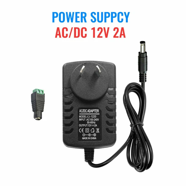 Adapter 12V 2A AC/DC AU Plug Power Supply Charger For LED Strip Audio-Video CCTV