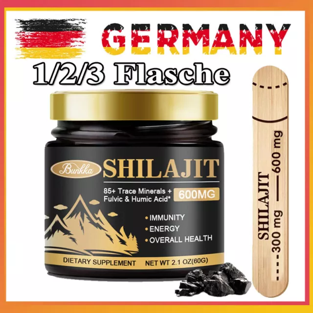 Shilajit Reines Himalayna Shilajit Harz 60 Gramm, Hoch in Fulvosäure, Natürliche