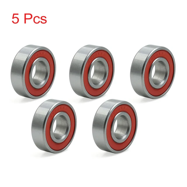 5 pz 6202RS 15 mm x 35 mm x 11 mm cuscinetto a sfere scanalatura profonda doppia tenuta