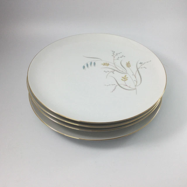 Vintage Eschenbach Lyra Baronet China Dinner Dishes Plates Set of 4 Germany