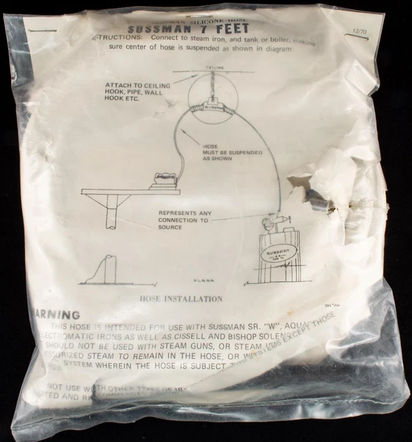 7 Feet Steam Iron or Boiler Silicone Hose by Sussman New