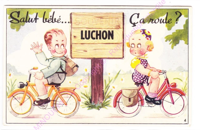 CPA 31110 Luchon Card With Operating Salut Baby It Roule EDT Ca.p