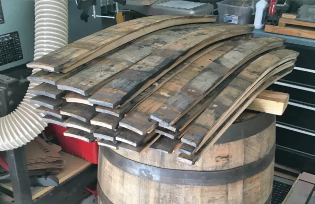 Whiskey Barrel Staves From a Used Oak Whiskey Barrel